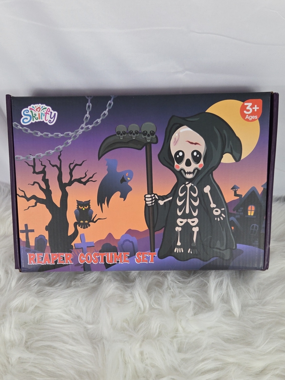 Reaper Glow In The Dark Kids Halloween Costume Set Size L